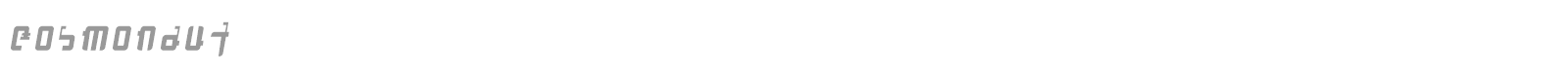 Cosmonaut font preview